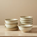 Tablevoro Tablevoro 6-Piece Ceramic Pasta & Soup Bowl Set, Ivory Speckled - product image 1
