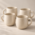 Tablevoro Tablevoro 4-Piece Speckled Ceramic Mug Set, Ivory - product image 1