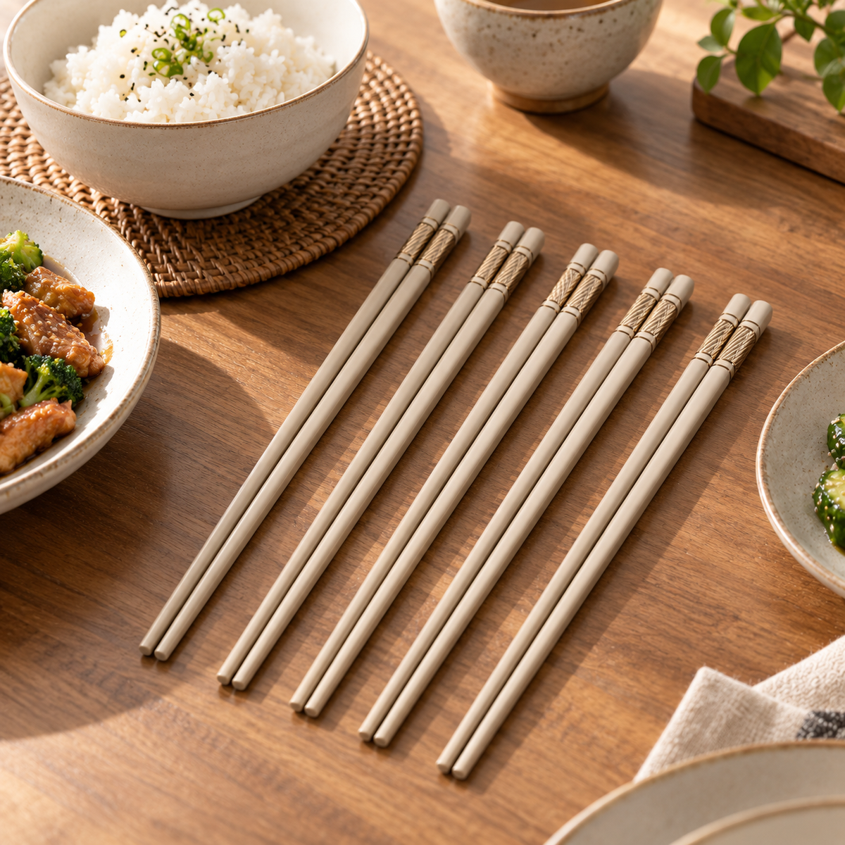 Tablevoro Tablevoro 5-Pair Reusable Dining Chopsticks Set, Neutral - product image 2